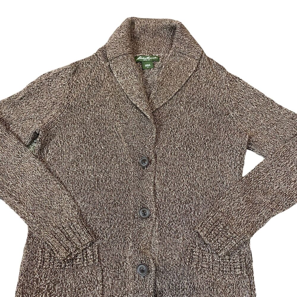 Eddie Bauer Collared Pocketed Womens Cardigan Size Medium